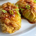 Healthy Sesame Ginger Cabbage Rolls asian cabbage rolls